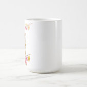 枝におもしろい果実を持つ水色のリス コーヒーマグカップ (中央)