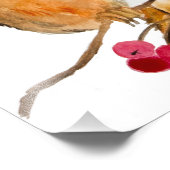 枝におもしろい果実を持つ水色のリス フォトプリント            (角)