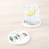 枝にお洒落鳥が咲き乱れる優雅さ コースター (側面)