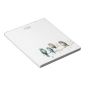 枝にお洒落鳥が咲き乱れる優雅さ ノートパッド (アングル)