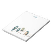 枝にお洒落鳥が咲き乱れる優雅さ ノートパッド (回転)