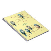枝にお洒落鳥が咲き乱れる優雅さ ノートブック (右側)