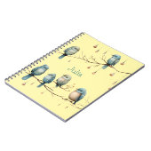 枝にお洒落鳥が咲き乱れる優雅さ ノートブック (左側)