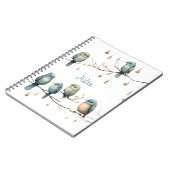 枝にお洒落鳥が咲き乱れる優雅さ ノートブック (左側)