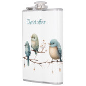 枝にお洒落鳥が咲き乱れる優雅さ フラスク (左)