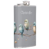 枝にお洒落鳥が咲き乱れる優雅さ フラスク (右)