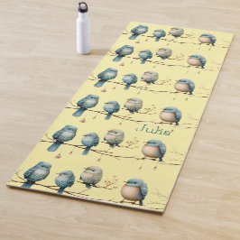 枝にお洒落鳥が咲き乱れる優雅さ ヨガマット
