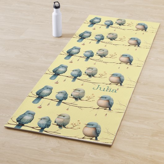 枝にお洒落鳥が咲き乱れる優雅さ ヨガマット (インサイチュ)
