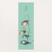 枝にお洒落鳥が咲き乱れる優雅さ ヨガマット (裏面)