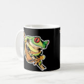 枝にとまるアマガエル コーヒーマグカップ (正面左)