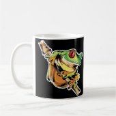 枝にとまるアマガエル コーヒーマグカップ (左)