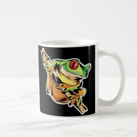 枝にとまるアマガエル コーヒーマグカップ (右)