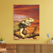 枝には髭の生えた竜（ポゴナ・ビティツプ）、 キャンバスプリント (インサイチュ (リビング))