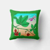 枝にイチゴとトンボ クッション (裏面)