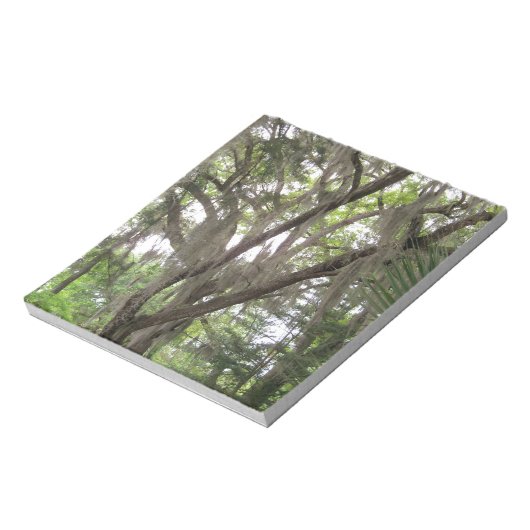 枝にコケスペインのを振るオークの木 ノートパッド (回転)