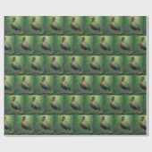 枝にトチドリ ラッピングペーパー (フラット)