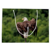 枝にハゲのワシ ラージペーパーバッグ (裏面)