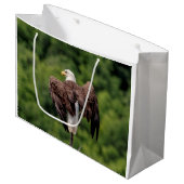 枝にハゲのワシ ラージペーパーバッグ (正面アングル)