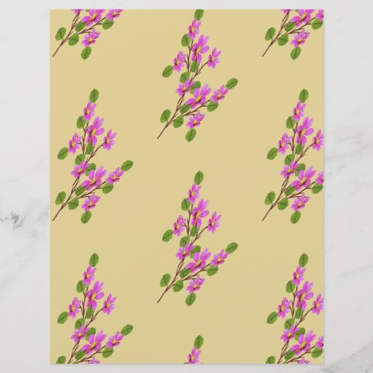 枝にピンクの花 (正面)