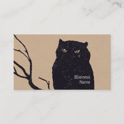 枝にフクロウ 名刺 (正面)