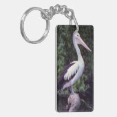 枝にペリカン,タスマニア – オーストラリア キーホルダー (正面左)