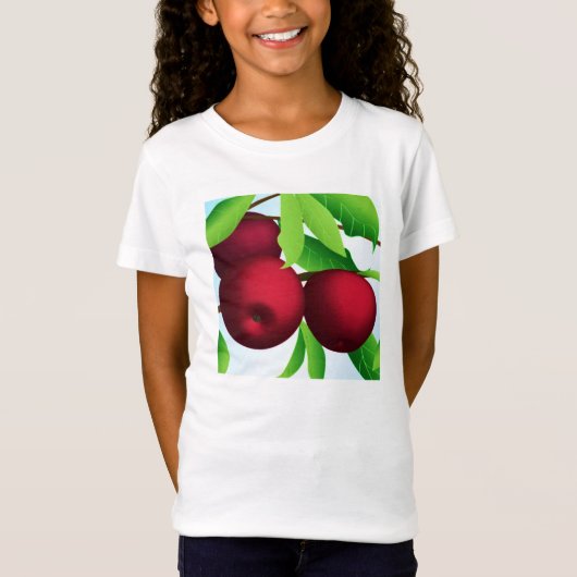 枝にリンゴ Tシャツ (正面)