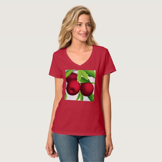 枝にリンゴ Tシャツ (正面フル)