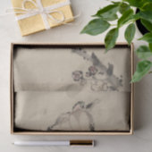 枝に三羽、花に一羽 薄葉紙 (ギフト)