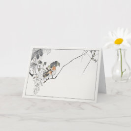 枝に二羽の雀 カード