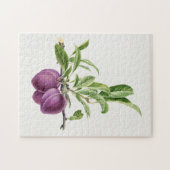 枝に咲くおいしい紫絵画の梅 ジグソーパズル (横)