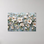 枝に咲く白い花 - アブストラクト ウォールアート (正面)