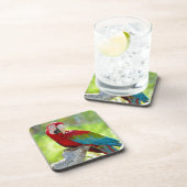 枝に坐っているコンゴウインコ コースター (右側)