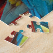 枝に坐っているコンゴウインコ ジグソーパズル (側面)