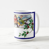 枝に坐っている3羽の小さい鳥 コーヒーマグカップ (正面右)