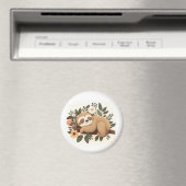 枝に寝そべるナマケモノのキャラクター            マグネット (インサイチュ (食洗機))