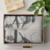 枝に小鳥を切り詰める(はがきフランスの) 薄葉紙 (ギフト)