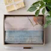 枝に広がるクリスマスの挨拶に美しい鳥 薄葉紙 (ギフト)