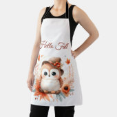 枝に座るかわいい秋のフクロウ|過去記事 エプロン (インサイチュ)