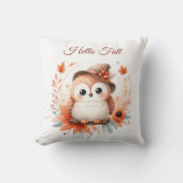 枝に座るかわいい秋のフクロウ|過去記事 クッション