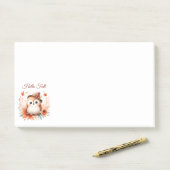 枝に座るかわいい秋のフクロウ|過去記事 ポストイット (デスク)