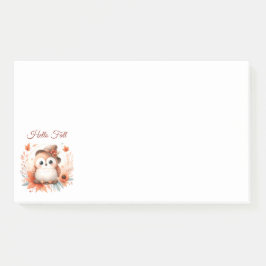 枝に座るかわいい秋のフクロウ|過去記事 ポストイット