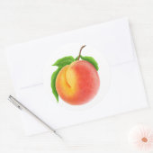 枝に桃 ラウンドシール (封筒)