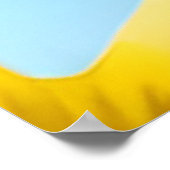 枝に止まった明るい黄色の松の鳥 ポスター (角)