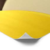 枝に止まった明るい黄色の松の鳥 ポスター (角)