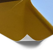 枝に止まった明るい黄色の松の鳥 ポスター (角)