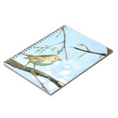 枝に止まった黄色い小鳥 ノートブック (左側)