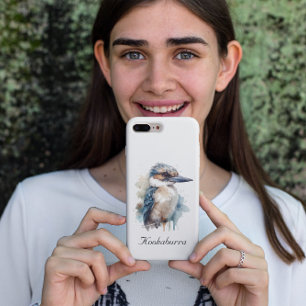 枝に止まるかわいいワライカワセミ カスタムデザイン iPhone 11 ケース