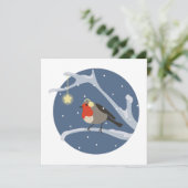 枝に止まるコマドリ シーズンカード (スタンド正面)