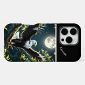枝に止まるワシ iPhoneケース (裏面横)