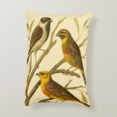 枝に止まる三羽の家畜 アクセントクッション (裏面(縦))